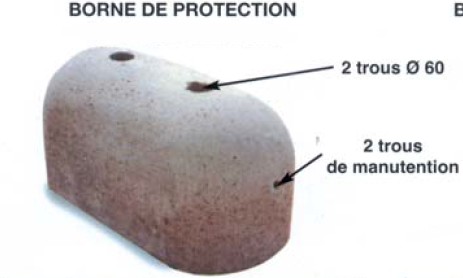 Borne d'interdiction de passage béton Carlin 1